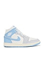 view 1 of 6 Air Jordan 1 Mid Sneaker in Psychic Blue, Neutral Grey & Sail