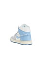 view 3 of 6 Air Jordan 1 Mid Sneaker in Psychic Blue, Neutral Grey & Sail