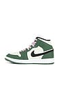 view 5 of 6 Air Jordan 1 Mid SE Sneaker in Dutch Green, Black & Barely Green