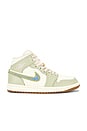 view 1 of 6 Air Jordan 1 Mid SE Sneaker in Olive Aura, Pearl White & Lawn