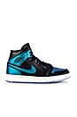 view 1 of 6 AJ 1 Mid Sneaker in Black & Multicolor