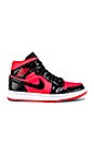 view 1 of 6 SNEAKERS AJ 1 MID in Burnt Crimson & Black