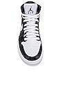 view 4 of 6 Air Jordan 1 Mid Sneaker in Black, White & Noble Red