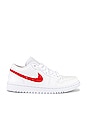 view 1 of 6 Air Jordan 1 Low Sneaker in White & University Red