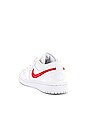 view 3 of 6 Air Jordan 1 Low Sneaker in White & University Red