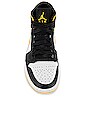 view 4 of 6 Air Jordan 1 Mid Sneaker in White, Laser Orange & Black