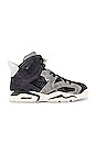view 1 of 7 Air Jordan 6 Retro Sneaker in Black, Chrome, Light Smoke Grey & Sail