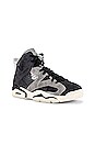 view 2 of 7 Air Jordan 6 Retro Sneaker in Black, Chrome, Light Smoke Grey & Sail