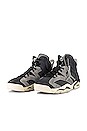 view 6 of 7 Air Jordan 6 Retro Sneaker in Black, Chrome, Light Smoke Grey & Sail