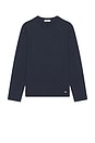 view 1 of 5 Peter Long Sleeve Pullover Sweater in Deep Teal Melange