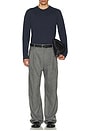 view 5 of 5 Peter Long Sleeve Pullover Sweater in Deep Teal Melange