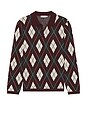 view 4 of 4 Callum Cashmere Argyle Polo in Fig Multi