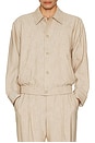 view 1 of 4 Archibald Blouson Shirt Jacket in Natural Linen
