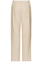 view 2 of 5 Duncan Single Pleat Pull On Pants in Natural Linen
