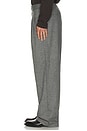 view 2 of 5 Falcon Pleated Wide Leg Trouser in Charcoal Melange