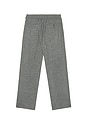view 5 of 5 Falcon Pleated Wide Leg Trouser in Charcoal Melange