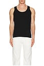 view 3 of 3 Ribbed Tank in Black
