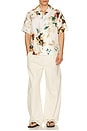 view 3 of 4 Casper Printed Silk Shirt in Ivory Watercolor Floral
