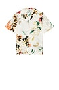 view 4 of 4 Casper Printed Silk Shirt in Ivory Watercolor Floral
