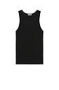 view 4 of 4 Idris Ribbed Tank in Black