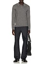 view 3 of 5 Reynolds Long Sleeve Polo in Charcoal Melange