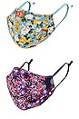 view 1 of 3 2 Pack Printed Cloth Masks in Wild Floral