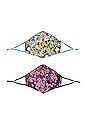 view 2 of 3 2 Pack Printed Cloth Masks in Wild Floral