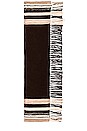 view 2 of 3 Ulanni Patchwork Fringe Scarf in Chocolate