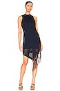 view 1 of 4 Chelle Fringe Mini Dress in Midnight & Black