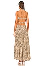 view 3 of 3 Laurel Cut Out Maxi Dress in Palm Leaf Coffee