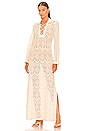 view 1 of 3 Zara Crochet Lace Up Maxi in Ceramic