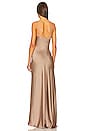 view 3 of 3 Finley Satin Gown in Nutmeg