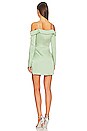view 3 of 3 Edna Off Shoulder Wrap Mini Dress in Celery