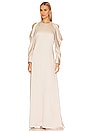 view 2 of 5 Caitlyn Draped Off Shoulder Gown in Champagne