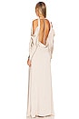 view 4 of 5 Caitlyn Draped Off Shoulder Gown in Champagne