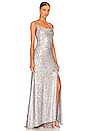 view 2 of 4 Finley Hammered Sequins Gown in Silver