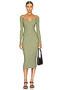 view 1 of 3 Elijah Lace Up Halter Tie Midi Dress in Midnight Multi