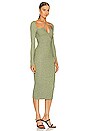 view 2 of 3 Elijah Lace Up Halter Tie Midi Dress in Midnight Multi