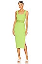 view 1 of 3 Loren Crochet Rings Midi Dress in Lime