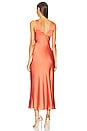 view 3 of 3 Josette Cut Out Draped Midi Dress in Coral