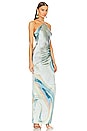 view 2 of 4 Hansel Marble Printed Gown in Laguna Marble Print