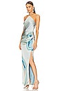 view 3 of 4 Hansel Marble Printed Gown in Laguna Marble Print