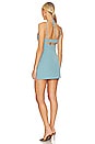 view 3 of 3 Vanesa Draped Bustier Mini Dress in Celeste Blue