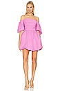 view 1 of 3 Sanam Puff Sleeve Bubble Mini Dress in Opera Pink