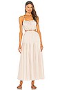 view 1 of 3 Rem Pleated Cutout Maxi Dress in Egret