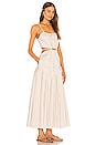 view 2 of 3 Rem Pleated Cutout Maxi Dress in Egret