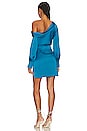 view 3 of 3 Cameron One Shoulder Dress in Phthalo Blue