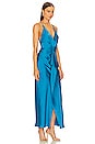 view 2 of 4 Giana Draped Gown in Phthalo Blue
