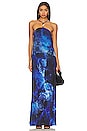 view 1 of 3 Sunnie Gown in Blue Rock Crystal Print