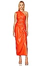 view 1 of 3 Orson One Shoulder Gown in Flame